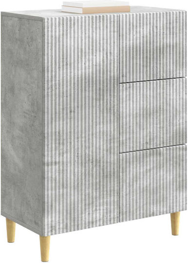 Bufet Din Lemn cu Sertare Gri Beton 66x34.5x90cm