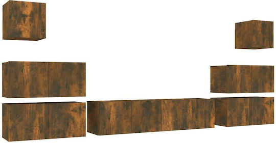 Wohnzimmer TV-Einheit Smoky Oak L120xB30xH30cm