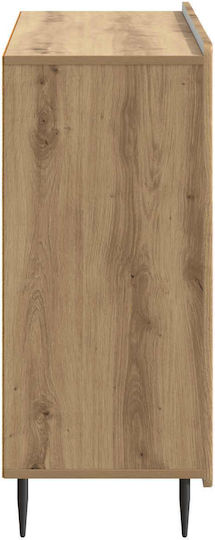 vidaXL Sideboard aus Holz & Metall Eiche 89x34.5x82cm