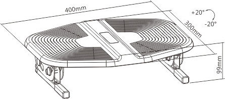 Powertech Powertech Tischbeine mit Einstellbarer Neigung