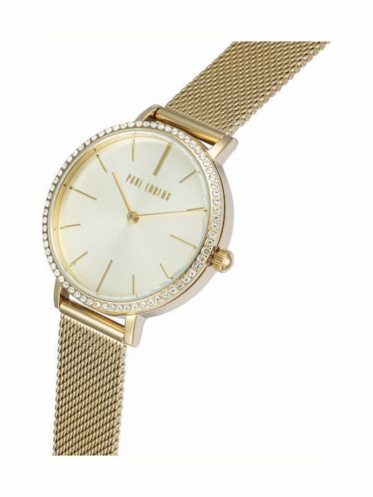 Paul Lorens Womens Battery Watch With Silver Metal Bracelet