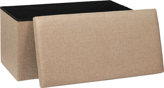 Stool for Living Room with Storage Space Greatness Beige-Brown 76x38x38cm Stool for Living Room with Storage Space Greatness Beige-Brown 76x38x38cm