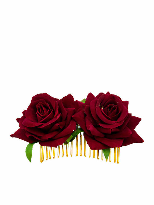 Zwillings Blumen Haarspange Bordeaux Hochzeitsdekorationen & Zubehör
