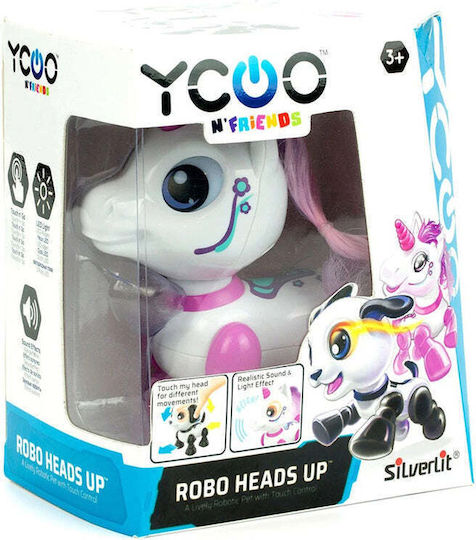 Silverlit Robo Heads Up Ρομπότ Μονόκερος Παιχνίδι Διαδραστικό Έλεγχος Χειρονομιών 13 X 10 X 16 Cm