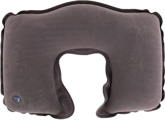 Inflatable Gray Travel Pillow