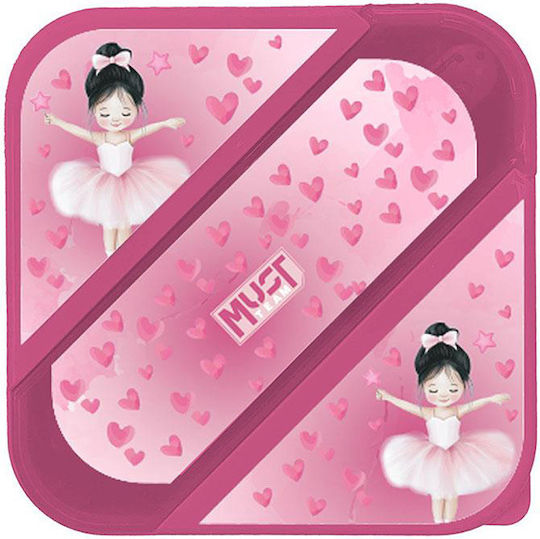 Kinderlebensmittelbehälter Pp 850ml & Thermisches Pp 400ml Löffel & Gabel Set Must Team Ballerina