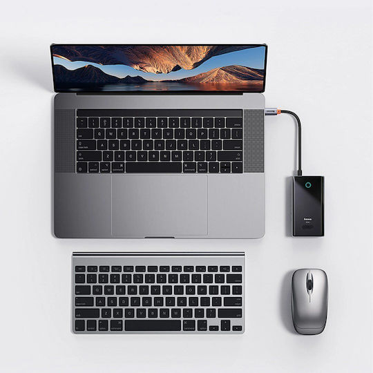 Baseus Hub 4 Θυρών USB 3.0 με σύνδεση USB-C / USB-A Γκρι