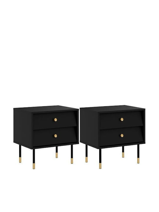 Feletri 106 Living Room TV Unit Black L52xW39xH55cm