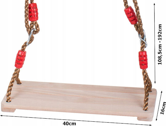 Căluț Leagăn Suspendat din Lemn 40x16cm Bej