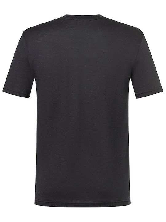Kurzarm Herrenbluse Schwarz