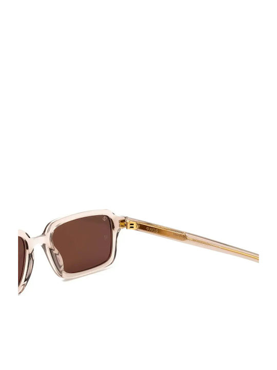 Faos Unisex Sonnenbrillen mit Transparentem Horn umrandetem Rahmen 501894