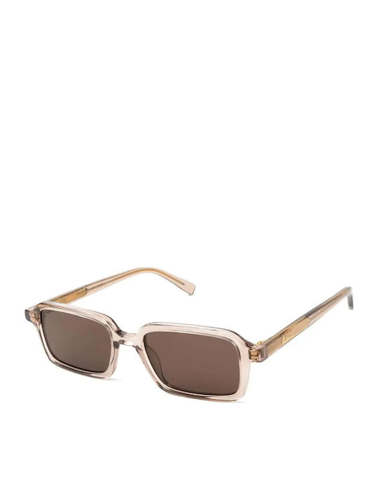 Faos Unisex Sonnenbrillen mit Transparentem Horn umrandetem Rahmen 501894