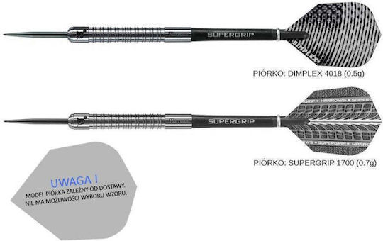 Harrows Supergrip 90% Steeltip Дартс Hs-tnk-000013233 Черни Сиви Сребристи