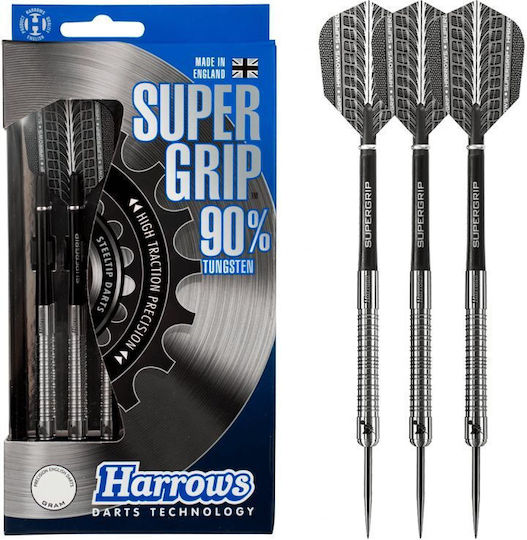 Harrows Supergrip 90% Steeltip Дартс Hs-tnk-000013233 Черни Сиви Сребристи