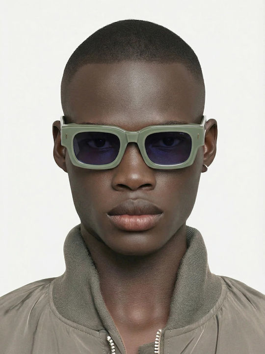 Komono Men's Sunglasses with Green Horn-Rimmed Frame KOM-S11728