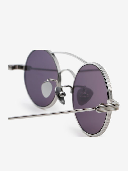 Projekt Produkt Unisex Sunglasses with Silver Metallic Frame and Mirror Lens 476441
