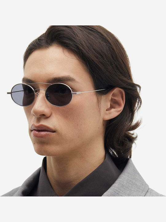 Projekt Produkt Unisex Sunglasses with Silver Metallic Frame and Mirror Lens 476441