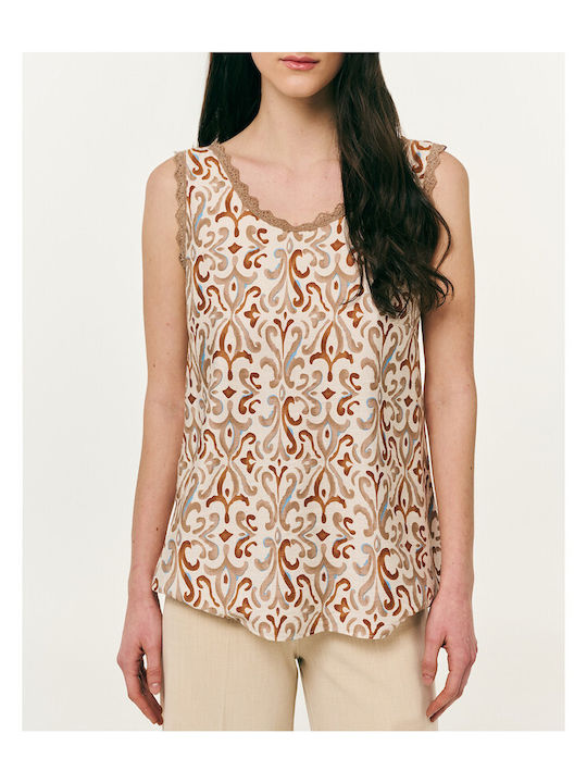 Women's Sleeveless Blouse Chocolate