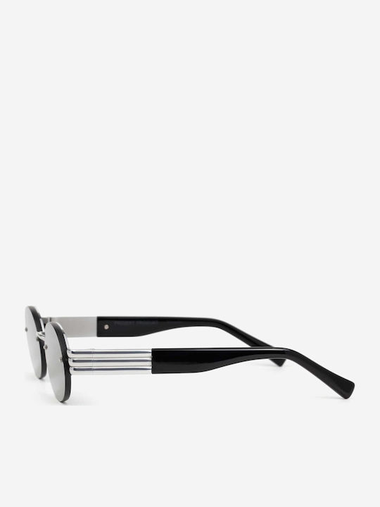 Projekt Produkt Unisex Γυαλιά Ηλίου με Μεταλλικό Σκελετό Silver-black / Green Καθρέφτης