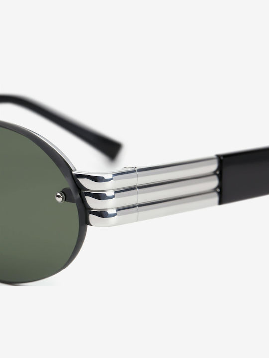 Projekt Produkt Unisex Γυαλιά Ηλίου με Μεταλλικό Σκελετό Silver-black / Green Καθρέφτης