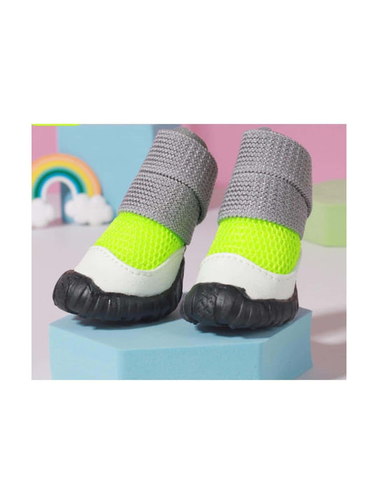 Dog Shoes Anti-Slip Blue Length 3.7cm Width 3.0cm Sole Length 3.7cm Sole Width 3.0cm