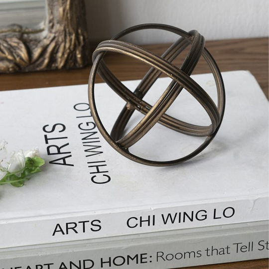 Artekko Solis Room Decorative Made of Metal 11.5x11.5x11.5cm