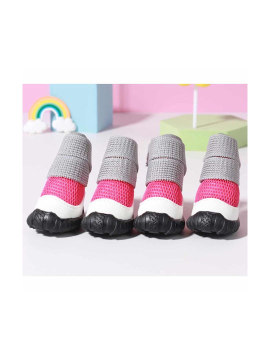 Dog Shoes Anti-Slip Blue Length 3.7cm Width 3.0cm Sole Length 3.7cm Sole Width 3.0cm