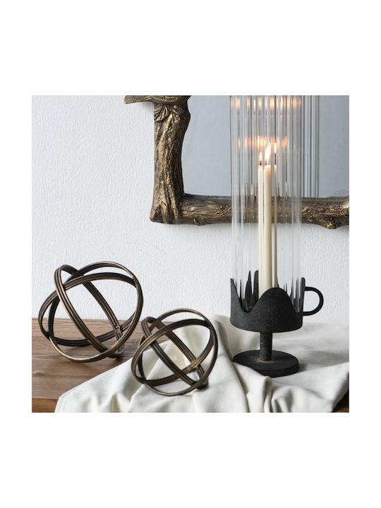 Artekko Solis Room Decorative Made of Metal 11.5x11.5x11.5cm