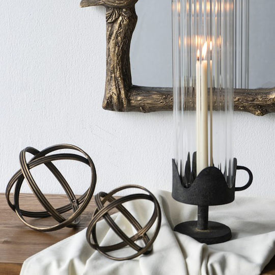 Artekko Solis Room Decorative Made of Metal 11.5x11.5x11.5cm