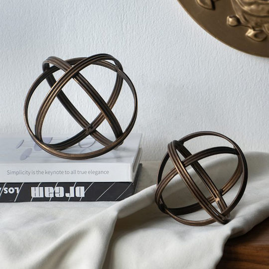 Artekko Solis Room Decorative Made of Metal 11.5x11.5x11.5cm