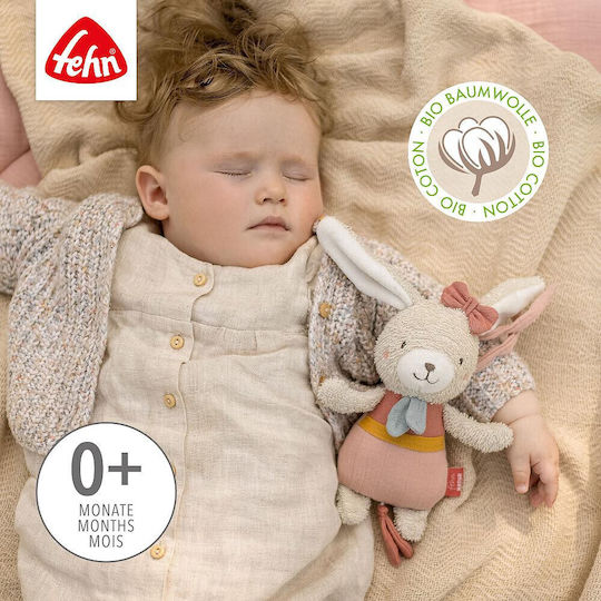 Fehn Mini Music Box Rabbit Fehnnatur Plush Toy & Sleep Aid Organic Cotton Soothing Melody "mozart's Lullaby" Baby Toy On--go & Home Babies & Toddlers