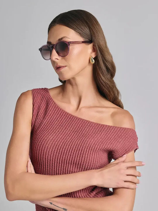 Faos Sunglasses Purple with Horn-Rimmed Frame Faos Sunglasses Purple with Horn-Rimmed Frame