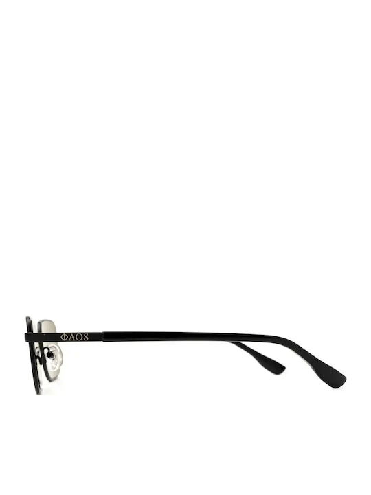 Faos Unisex Sonnenbrillen mit Silber Metallrahmen und Spiegel Gläser 501888