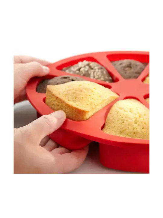 Pandaboo Formă Pentru Tort Rotundă Din Silicon Capacitate 8 Locuri 6x9.8x4cm