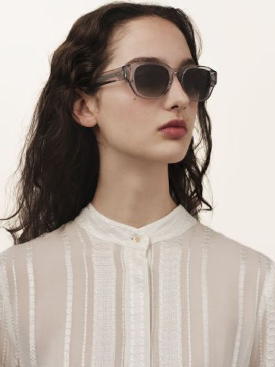 Zeus & Dione Sunglasses Gray with Horn-Rimmed Frame