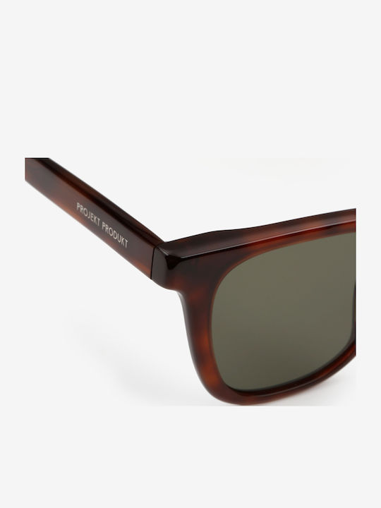 Projekt Produkt Men's Sunglasses with Brown Tartaruga Horn-Rimmed Frame 476386