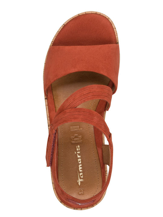 Leather Women's Sandals Red