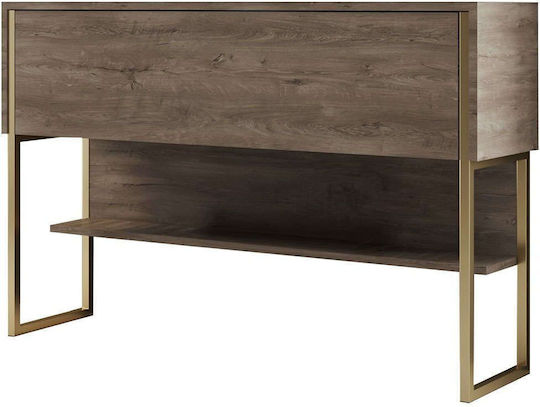 Luxe Console 618bly1403 120x30x80cm Gold-walnut Particleboard Metal