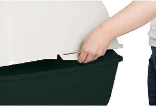 Rotho My Pet Bailey Cat Toilet Closed Black L56 x W40 x H39cm
