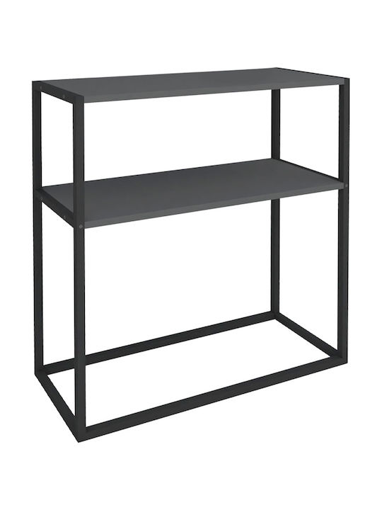 Castel Wooden Console Black / Anthracite L90xW33.5xH90cm