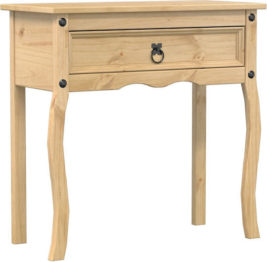 Corona Solid Wood Console Table Solid Pine Wood Solid Pine Wood L73xW35xH73cm