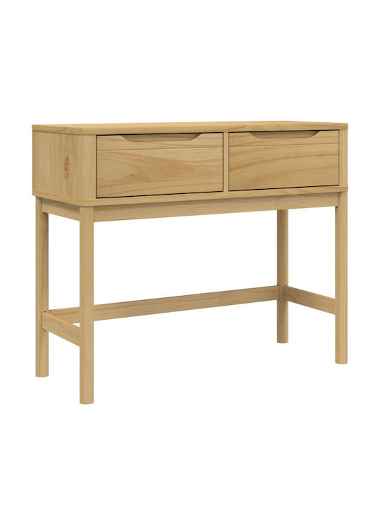 Solid Wood Console Table Coffee L89.5xW36.5xH73cm
