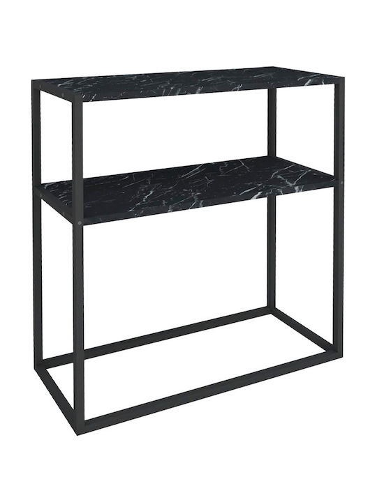 Castel Wooden Console Black L90xW33.5xH90cm