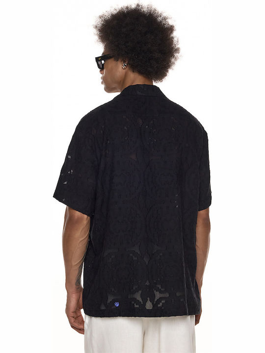 Short Sleeve Shirt In Regular Fit Black