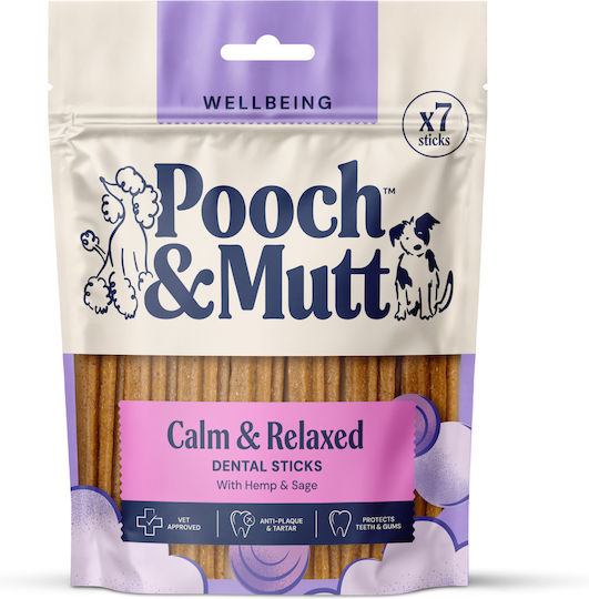 Pooch & Mutt Dental Sticks Calming Îngrijirea dentară Stick pentru câini cu gust de Ficat 251gr 7buc