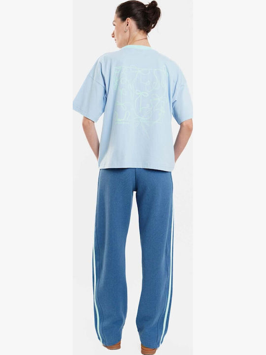 Damen Stoffhose in Lose Passform Blau