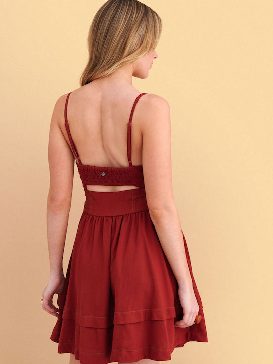 Sommer Mini Damenkleid Rot