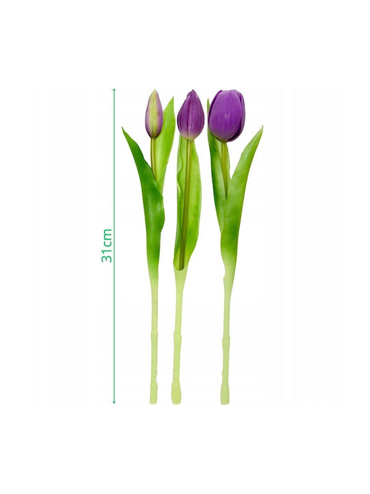 Bouquet Of Purple Tulips 31cm 7 Pieces Saska Garden