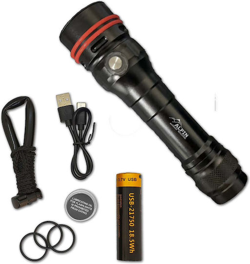 Alpin Rechargeable Diving LED Headlamp with 1800lm Brightness for Depths up to 300m
