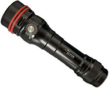 Alpin Rechargeable Diving LED Headlamp with 1800lm Brightness for Depths up to 300m